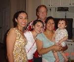 Miranda with tia Oli, Lysette, mom & dad